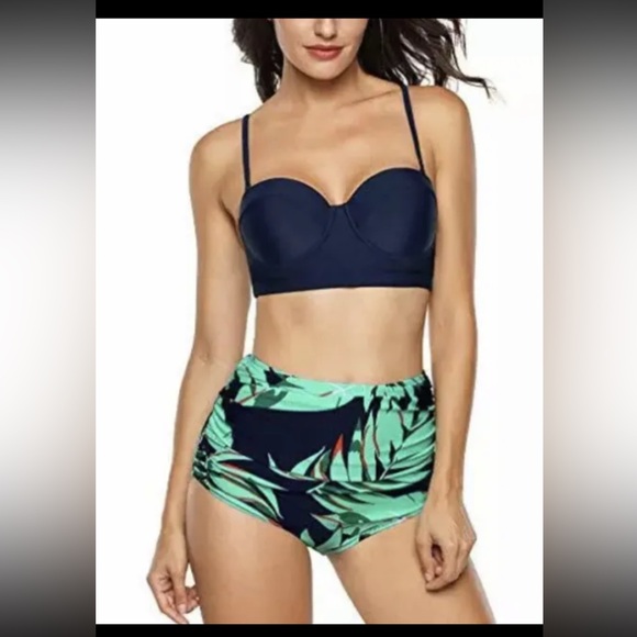 Angerella Women’s Vintage Control High Waist Bikini 14-16 NWT - Picture 2 of 3